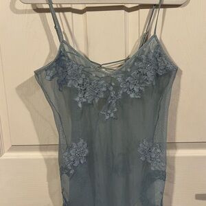 Sheer Lace Slip Dress